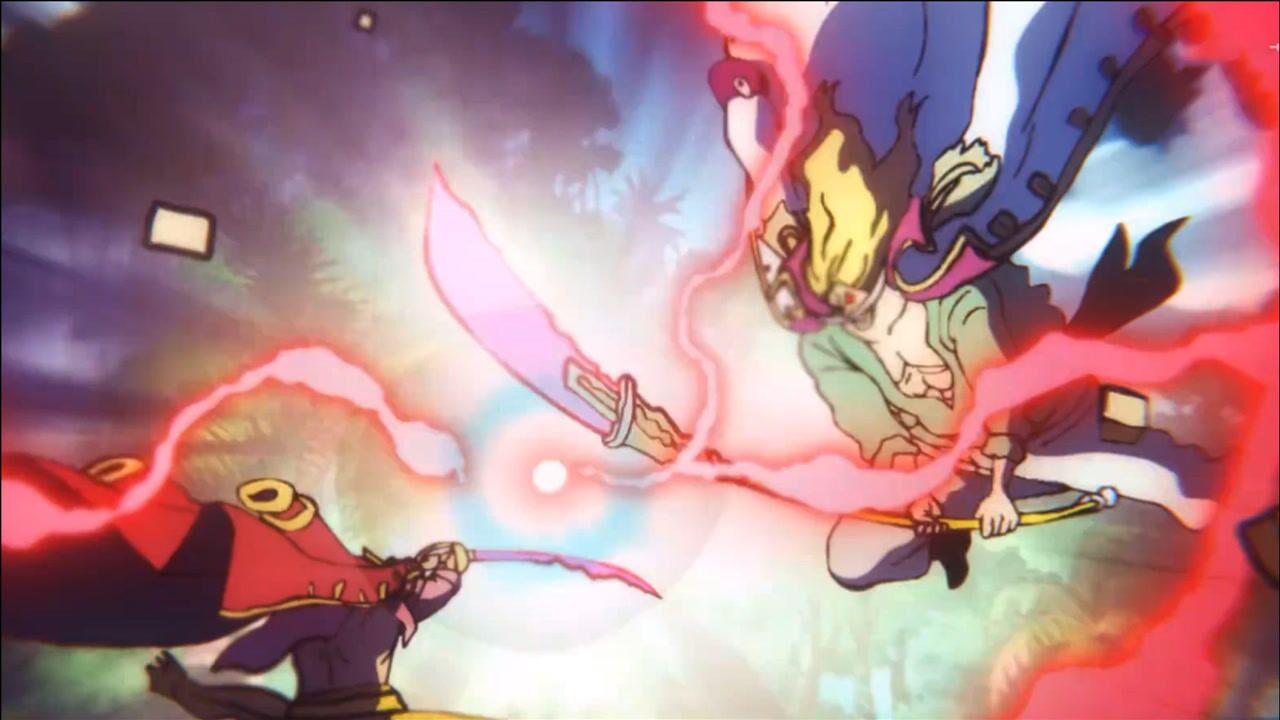 罗杰vs白胡子御田在一边看戏被余波震飞