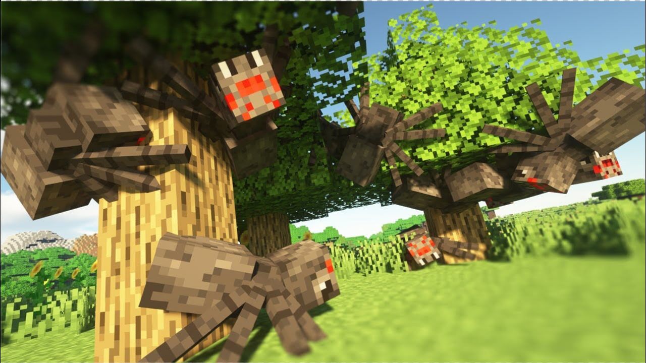 我的世界mc动画:巨大化蜘蛛入侵村庄_腾讯视频