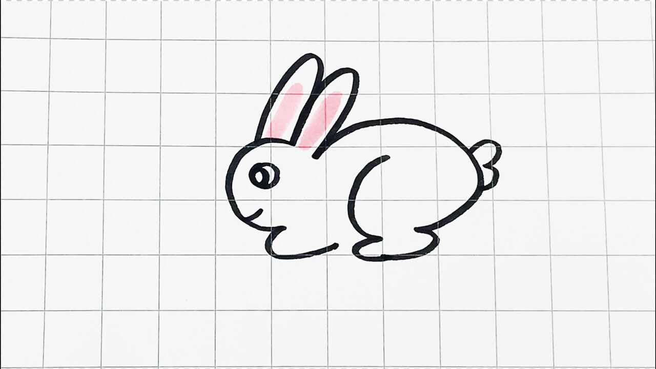 5个3画兔子 简单图片