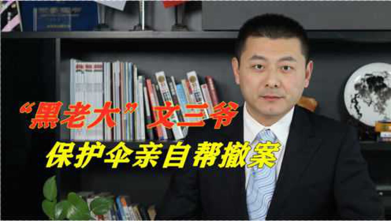 "黑老大"文三爷有多厉害?银行卡流水70亿,保护伞亲自帮撤案