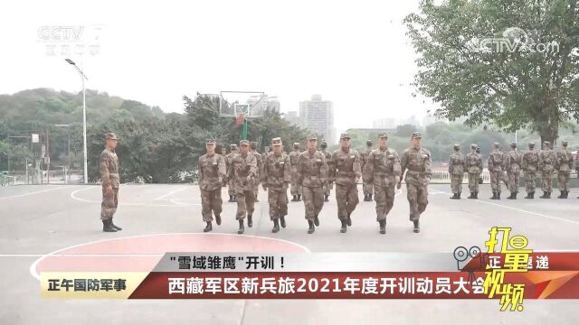 “雪域雏鹰”开训!西藏军区新兵旅2021年度开训动员大会