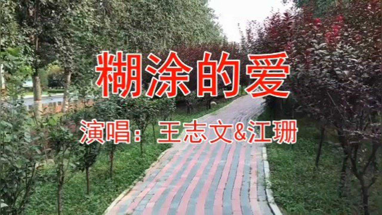王志文 江珊演唱《糊涂的爱》,当年火遍全国,流行一时.