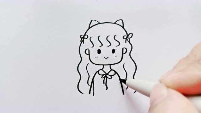 超可爱的小女孩画像看一眼就学会了