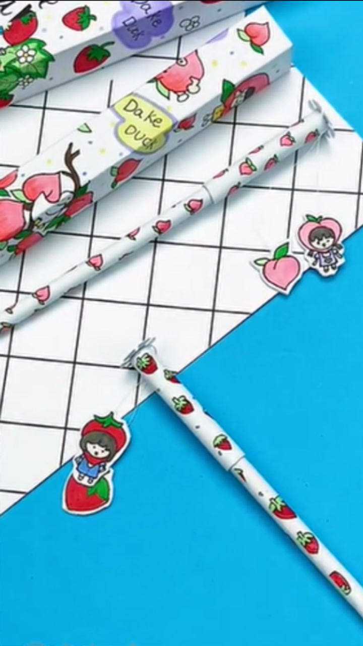 自制一整套卡通盲盒笔都是身边的材料简单可爱萌萌哒