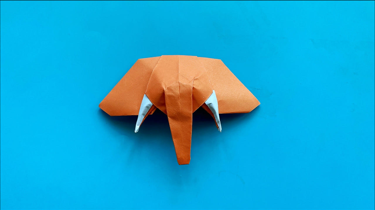 教你折纸大象头,简单易学,生动形象