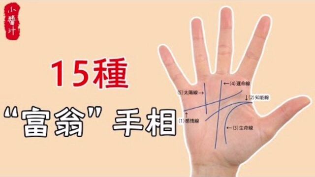 15种“富翁”手相,至少是小康生活,日子还会越过越红火!