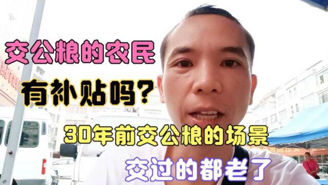 交公粮的农民,有补贴吗?30年前交公粮的场景,交过的都老了