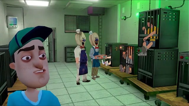 冰淇淋怪人4塔米找到梯子和灭火器捅破了罗德的屋顶