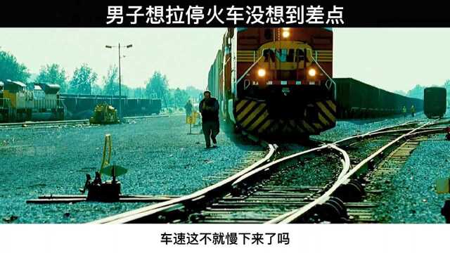 男子想拉停火车没想到