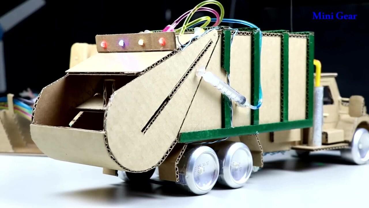 用纸壳制造惊人的迷你齿轮拖车,没有一点科学基础,没有办法制作