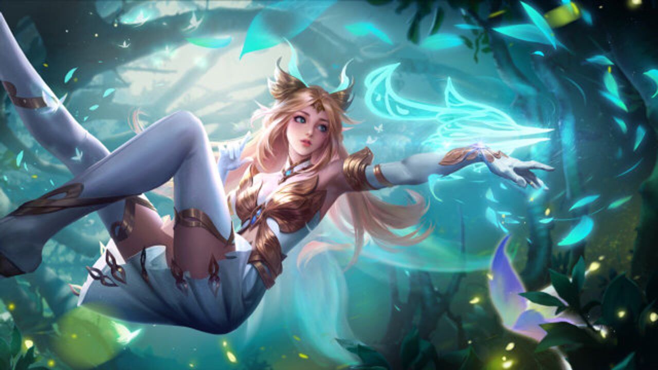 王者荣耀p图精灵之舞艾琳的泳装秀白丝你喜欢吗