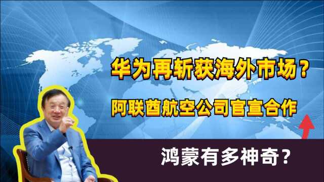 华为再斩获海外市场,阿联酋航空公司官宣合作,鸿蒙有多神奇?