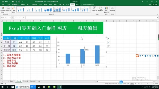 Excel零基础入门制作图表——图表编辑_腾讯视频