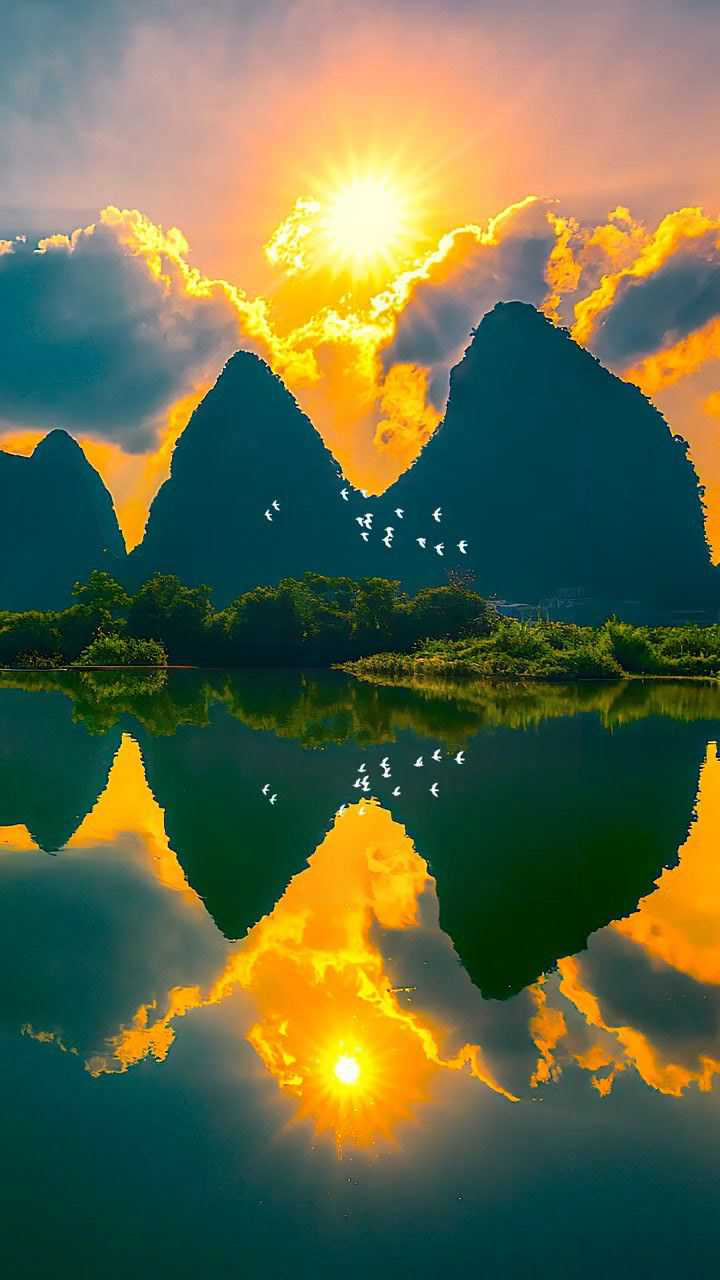 美丽动人的山水