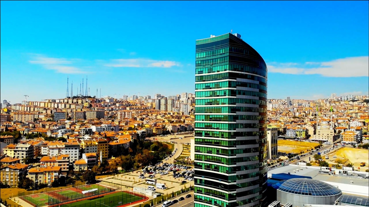 航拍安卡拉,土耳其的首都,土耳其第二大城市!