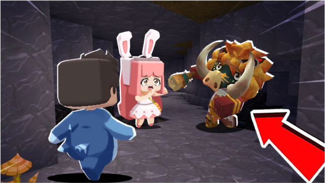 木鱼迷你世界小铃铛在矿洞遭遇野人木鱼上演英雄救美