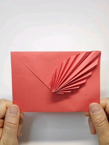 折纸《相思叶信封》 秋天来了,折相思叶子吧,还能实用#折纸 #折纸教程