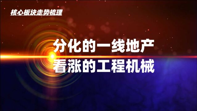 核心板块走势梳理——分化的一线地产,看涨的工程机械