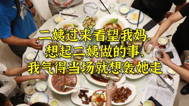 二姨过来看望我妈,想起二姨做的事,我当场就轰她走