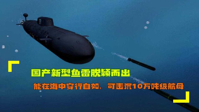 国产新型鱼雷脱颖而出,能在海中穿行自如,可击沉10万吨级航母