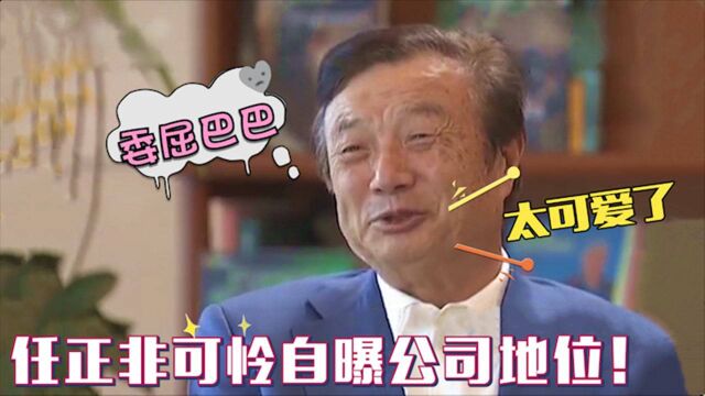 任正非多可爱?老爷子自曝在公司地位,委屈巴巴的模样简直太逗了