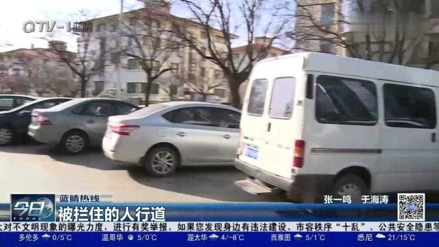 人行道变“停车场”,还划上停车线?交警:该区域不允许停车