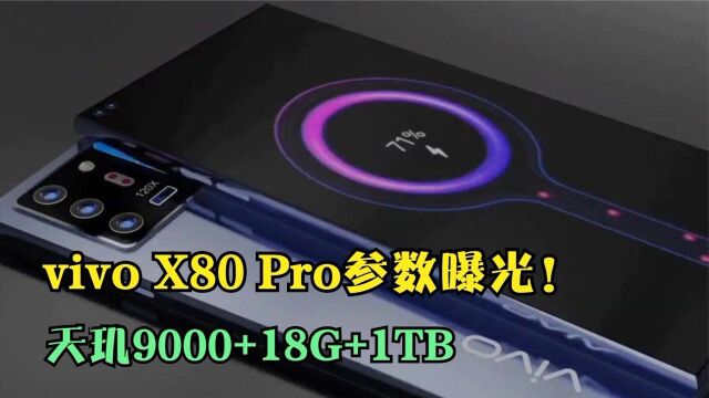 vivo X80 Pro参数曝光!天玑9000+18G+1TB,值得购买!