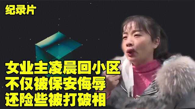 女业主凌晨回小区,却遭保安羞辱和殴打,叫来男同学帮忙也被打(一)