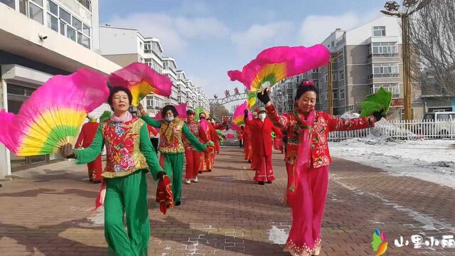 东北农村,元宵节大秧歌又美又喜庆,小丽都忍不住想去扭一段