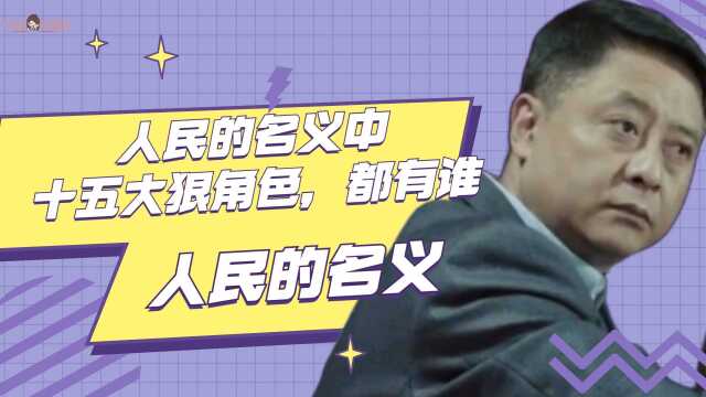 人民的名义中,十五大狠角色,都有谁