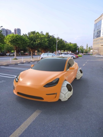 球形轮胎汽车,这样停车多方便!