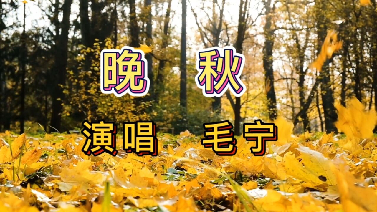 晚秋演唱毛宁_高清1080P在线观看平台_腾讯视频
