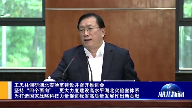 王忠林调研湖北实验室建设并召开推进会:坚持“四个面向” 更大力度建设高水平湖北实验室体系