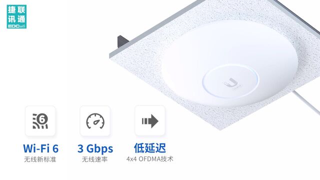 UBNT UniFi U6LR千兆双频吸顶式无线AP全屋wifi6覆盖家用别墅大户型