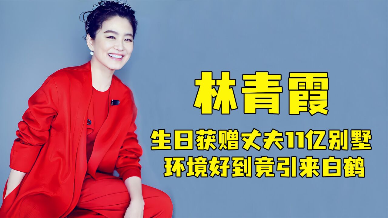 "豪门阔太"林青霞:生日获赠丈夫11亿别墅,后院开阔引仙鹤飞来