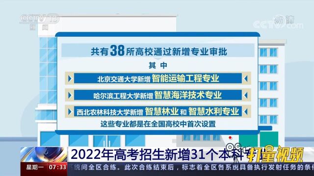 2022年高考招生新增31个本科专业,高考生迎来报考的新机遇