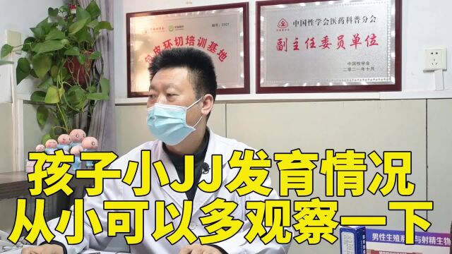 孩子小JJ发育情况,从小可以多观察一下