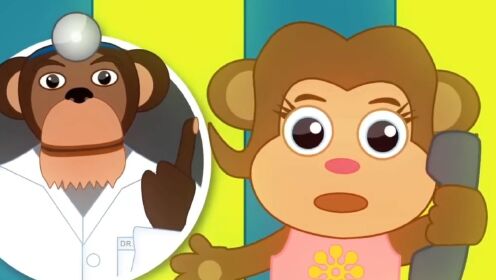 悠优宝贝慢速儿歌在床上跳来跳去的小猴子受伤了