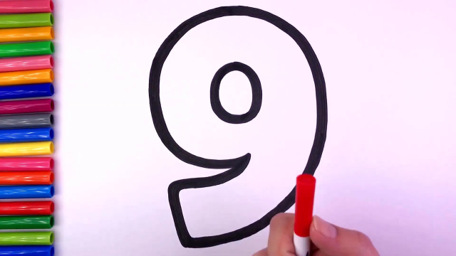 简笔画:绘制数字9