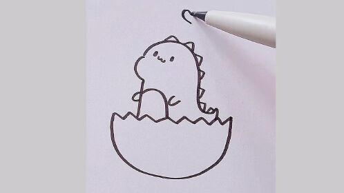 出蛋壳的小恐龙