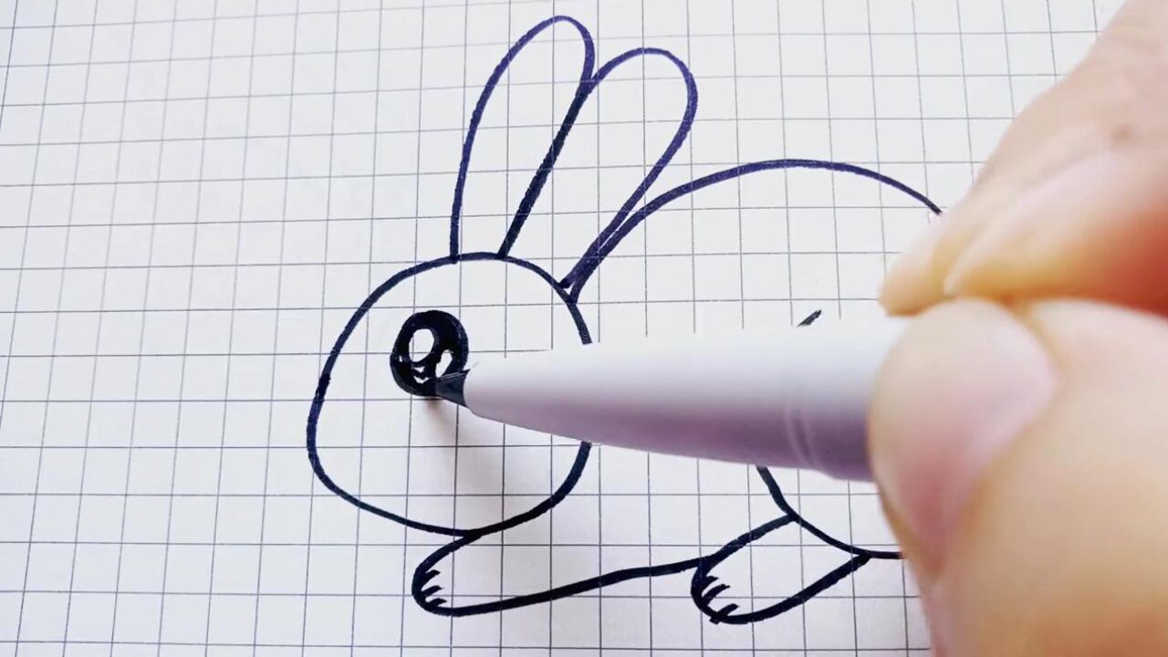 特别简单的兔子简笔画_腾讯视频