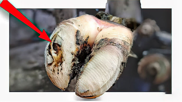 修牛蹄解压,牛蹄患病烂了一个大洞,看小哥修理完多吃几碗饭!