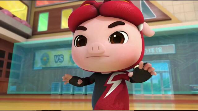 猪猪侠:这次的球赛对手太奇怪,打球一点都不痛,猪猪侠轻松得分