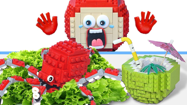 小红开启了吃播,一顿乐高海鲜大餐,太让人羡慕了!