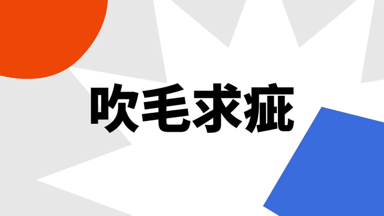 高质量的吹毛求疵是什么意思的图像