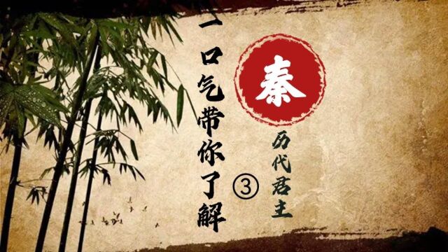 一口气带你了解秦国历代君主(第三集).奋六世之余烈,终成一统!