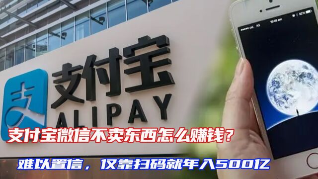 支付宝微信不卖东西怎么赚钱?难以置信,仅靠扫码就年入500亿