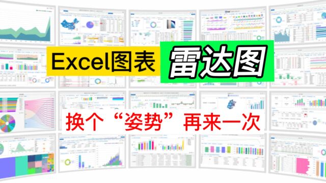 Excel雷达图多维度分析,成绩优与劣全靠同行衬托