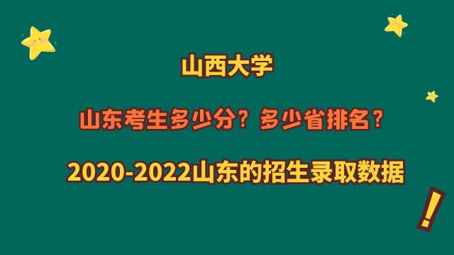 山西大学,优势专业?山东最低多少分?20202022山东录取数据!