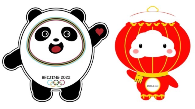 吹塑纸版画《冰墩墩 雪容融》